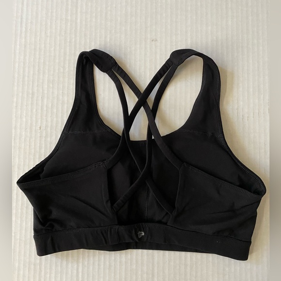 Pact Other - NWOT Pact Organic Scoop Neck Open Lattice Back Black Bralette Size M